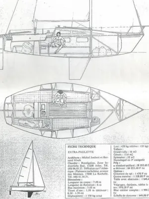 Polyester Sailboat Michel Joubert Quarter Ton Class Photo 26