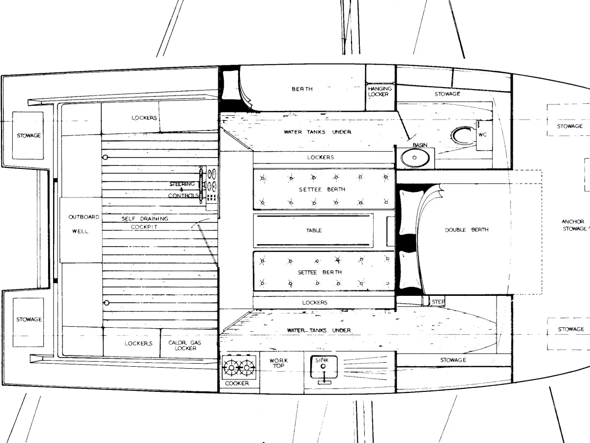 Polyester Sailboat Catalac 8