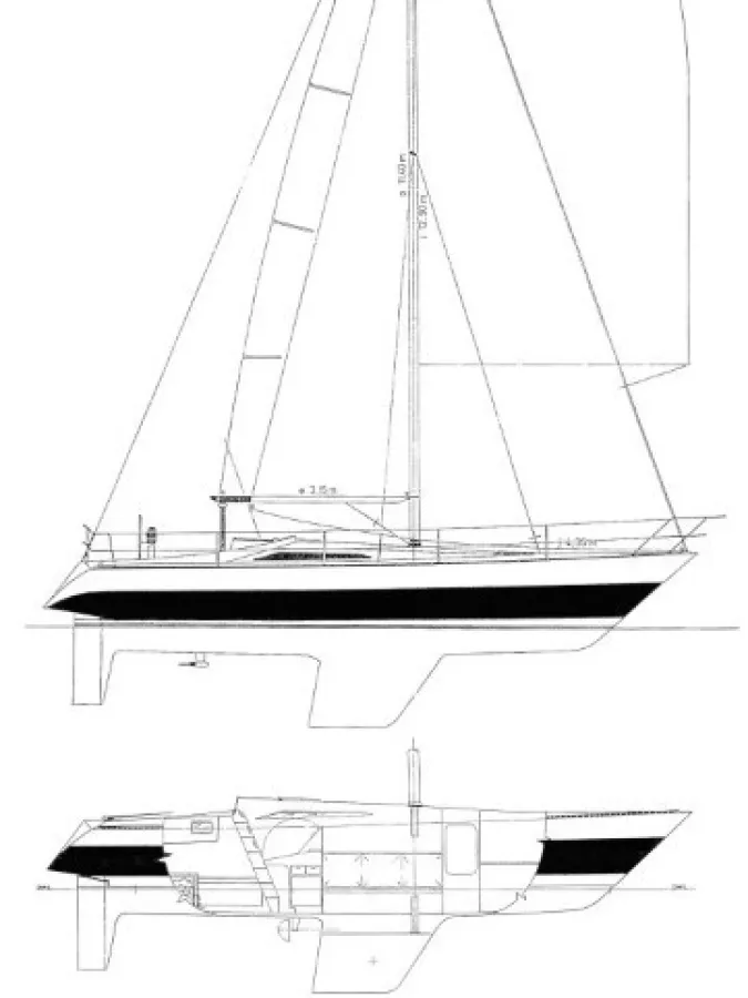 Polyester Sailboat Defender 35