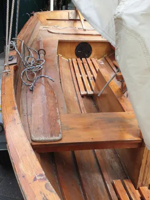 Wood Open zeilboot Jol Houten Jol Photo 13