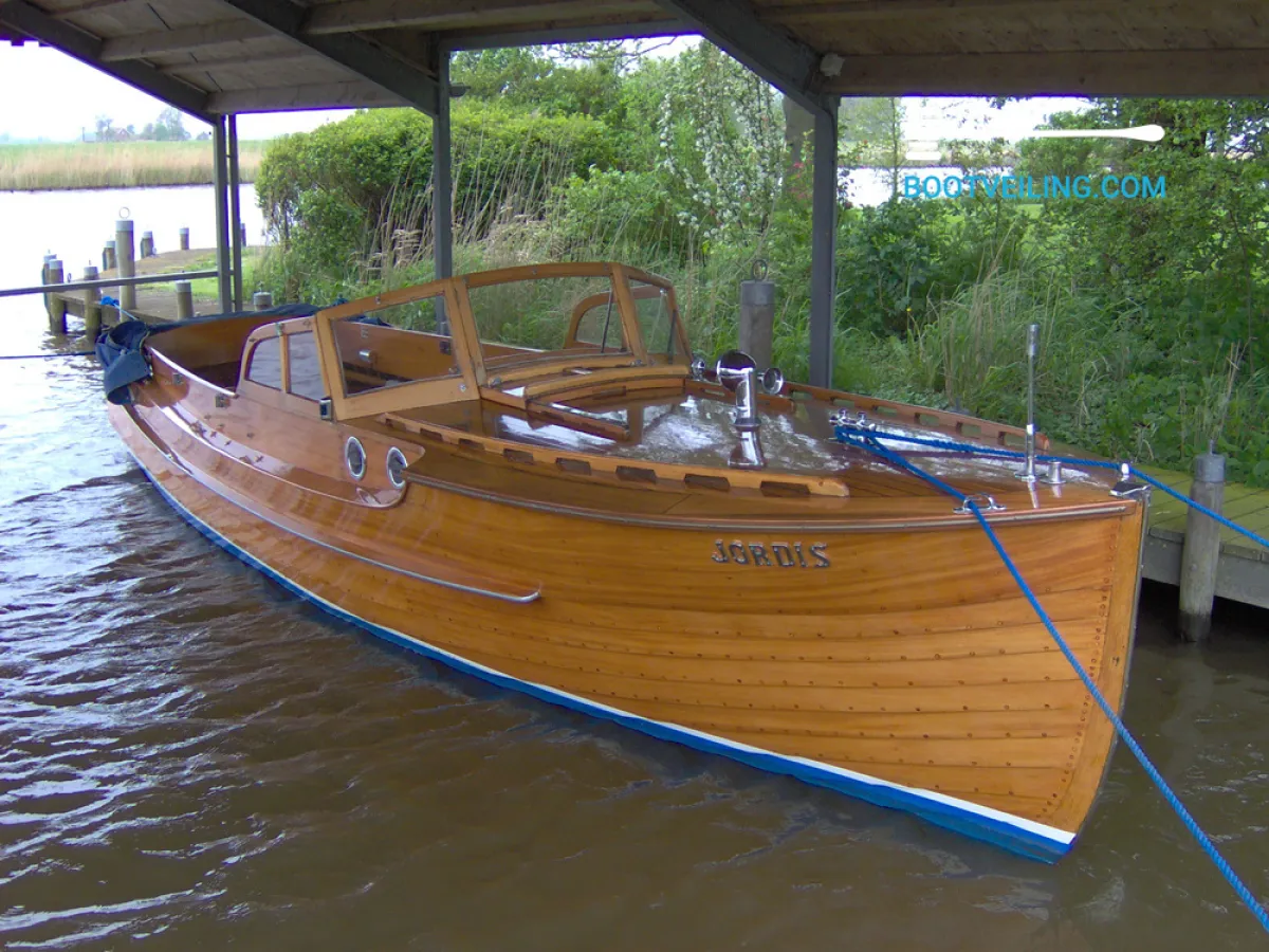 Wood Motorboat Pettersson Salonboot