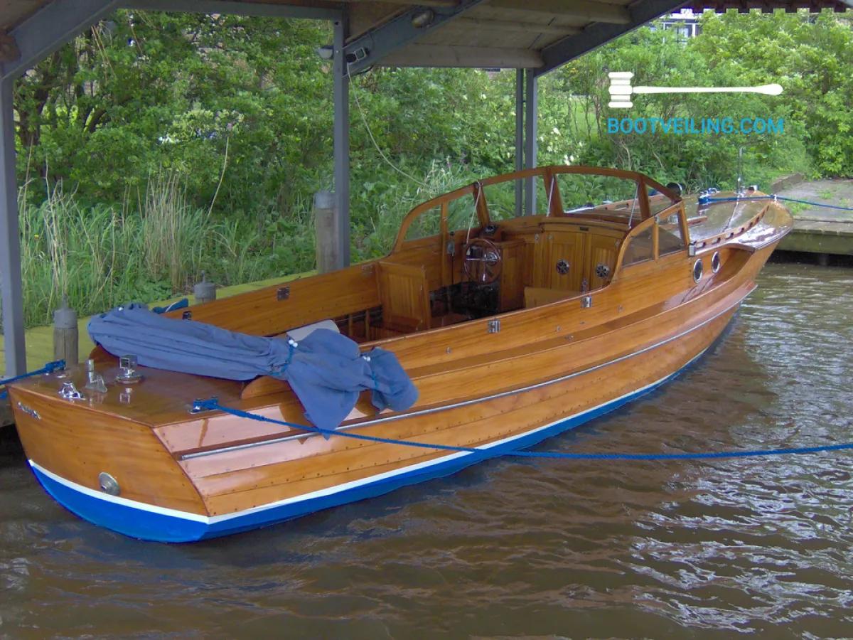 Wood Motorboat Pettersson Salonboot