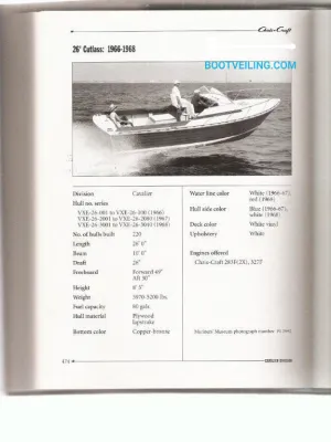 Wood Motorboat Chris Craft Cutlass 26 Cavalier Photo 19