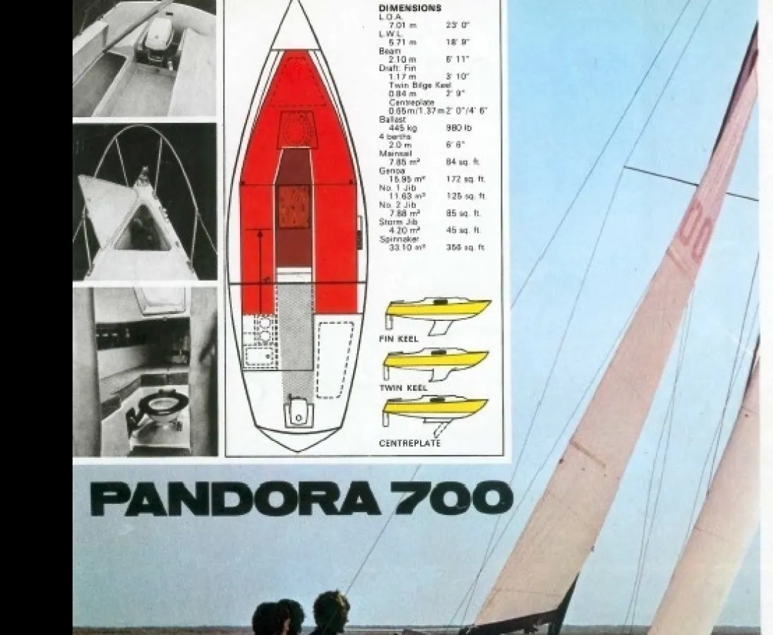 Polyester Sailboat Pandora 700