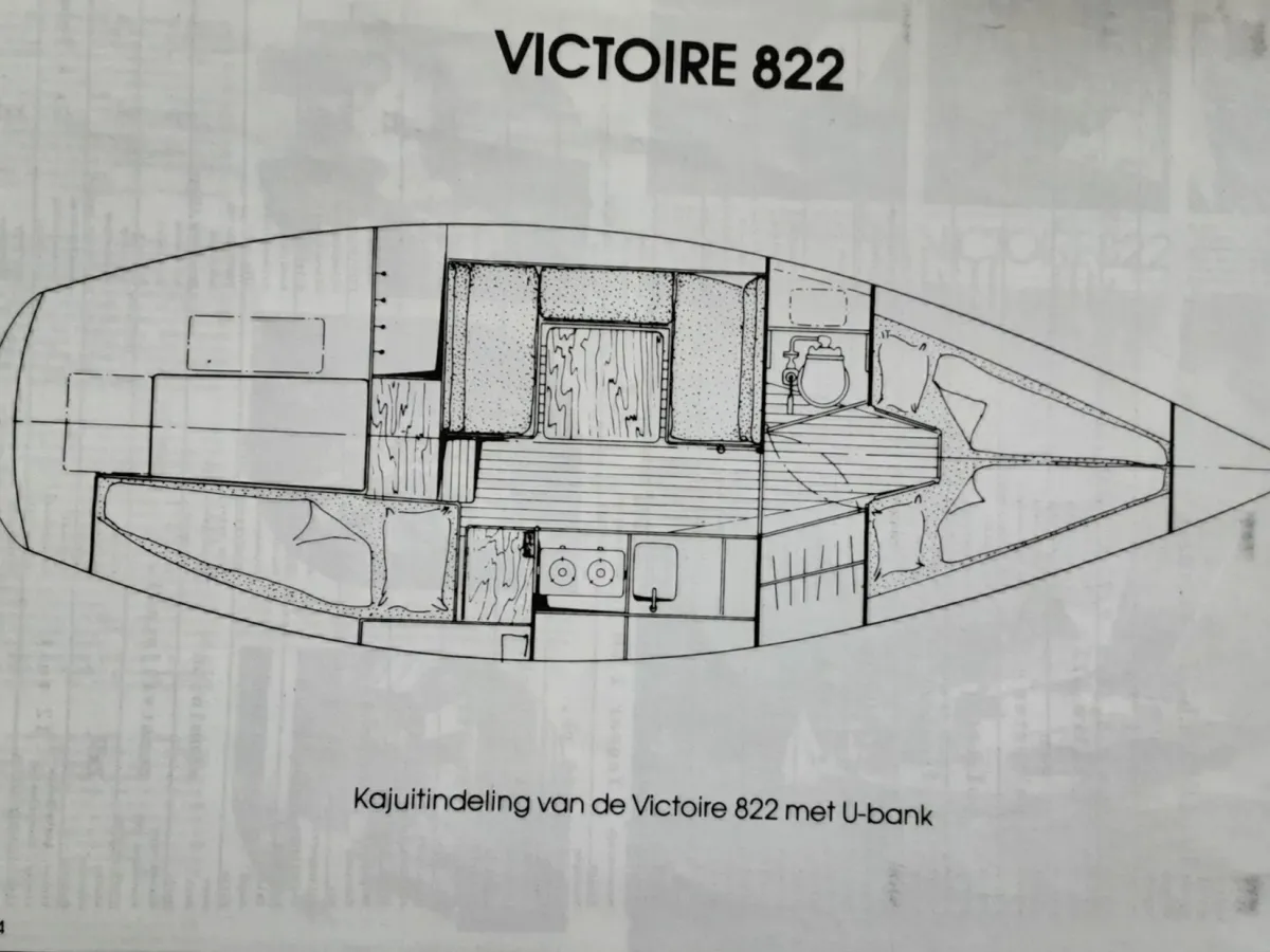 Polyester Sailboat Victoire 822