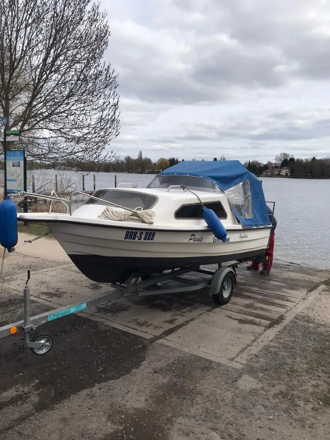 Polyester Motorboat Aqualine Fischer 460