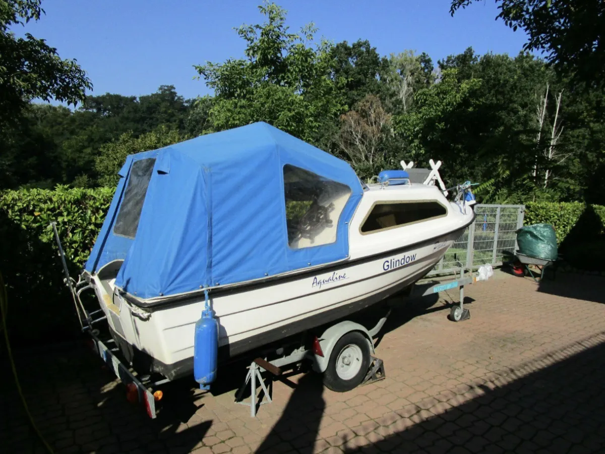 Polyester Motorboat Aqualine Fischer 460