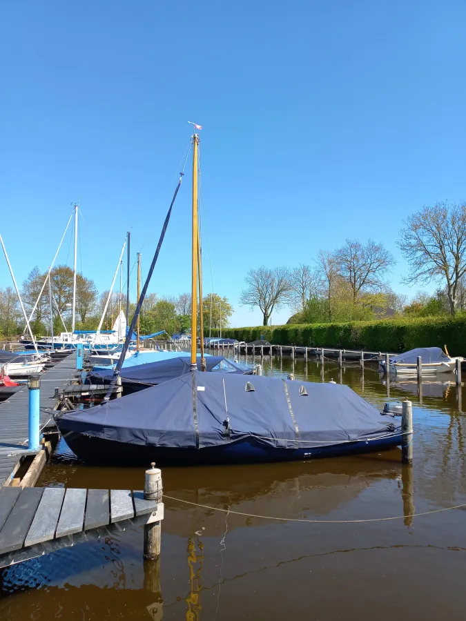 Wood Open zeilboot Flytour Gaffel Getuigd