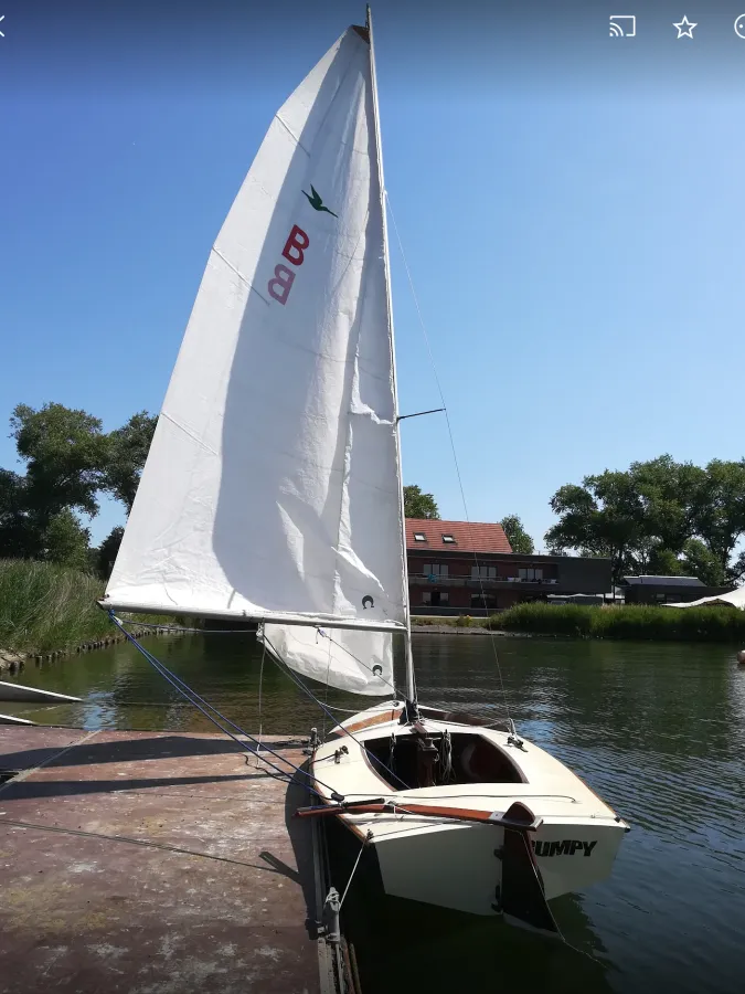 Wood Open zeilboot Snipe Sailingboat