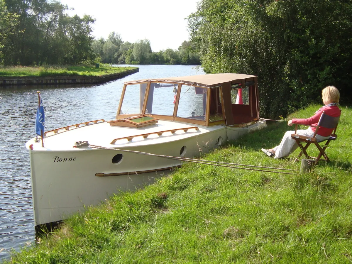 Wood Motorboat Bakdekker Varend Monument