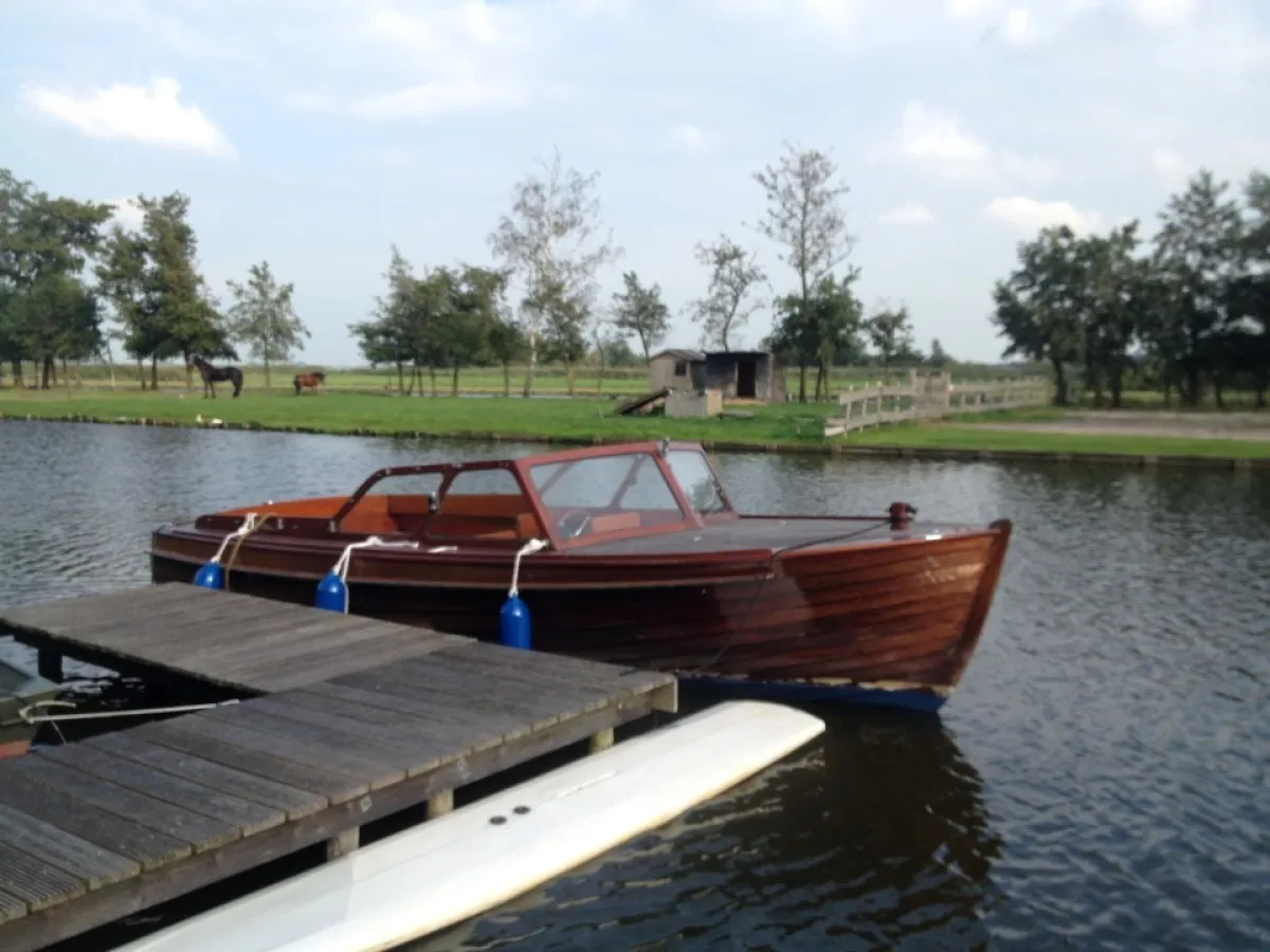 Wood Motorboat Runabout 