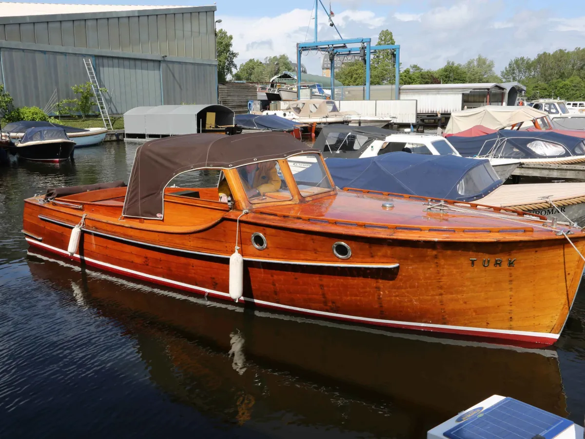 Wood Motorboat Pettersson Salonboot