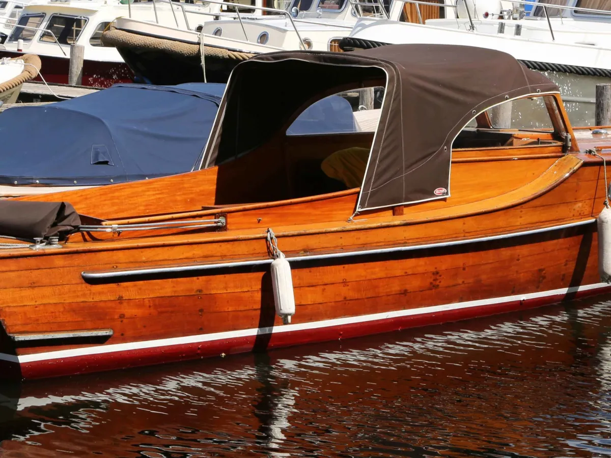 Wood Motorboat Pettersson Salonboot