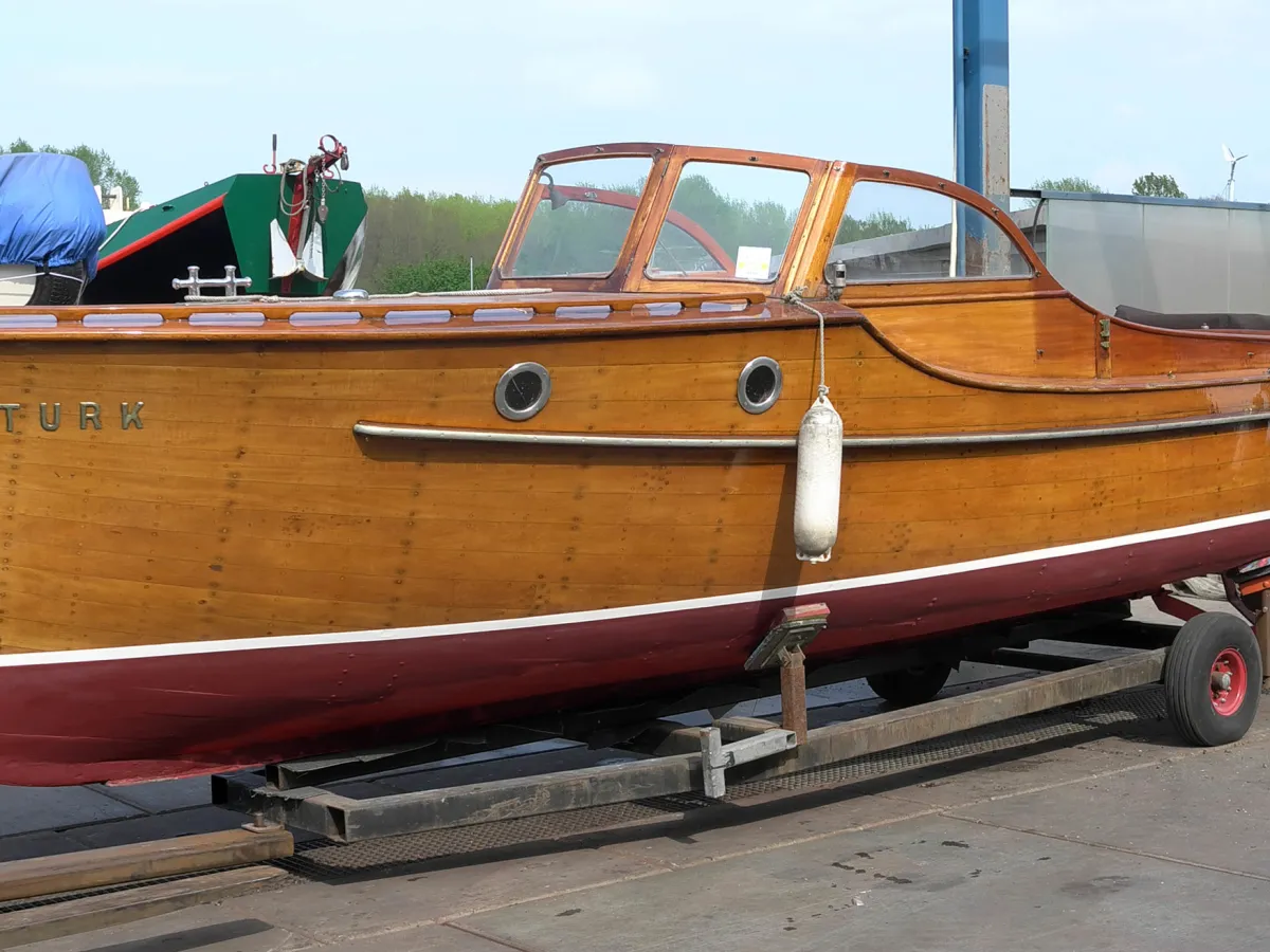 Wood Motorboat Pettersson Salonboot