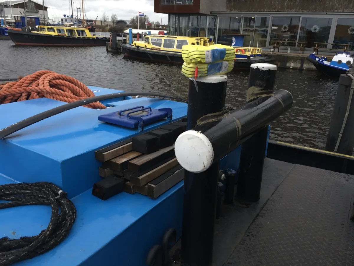 Stahl Arbeitsboot Arbeitsschiff Kraanschip