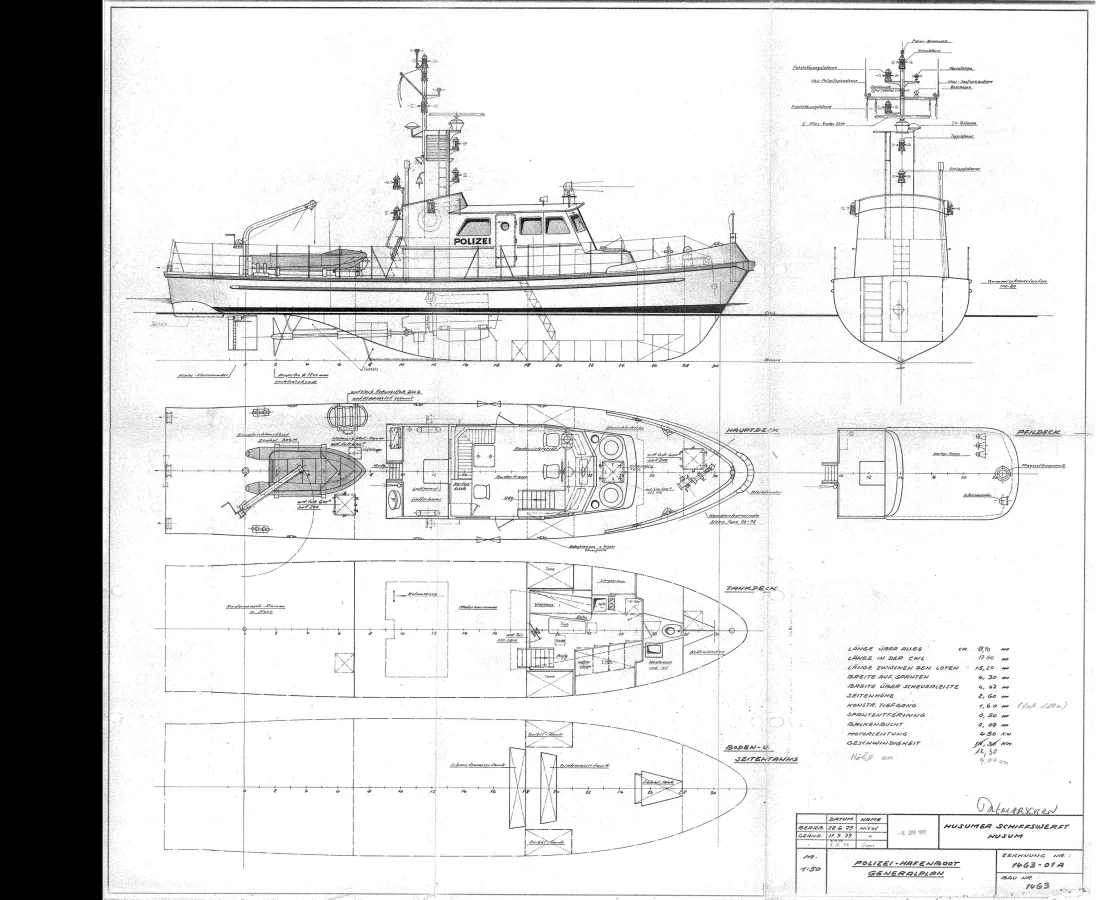 Steel Workboat Patrol vessel Police Patrol Vessel