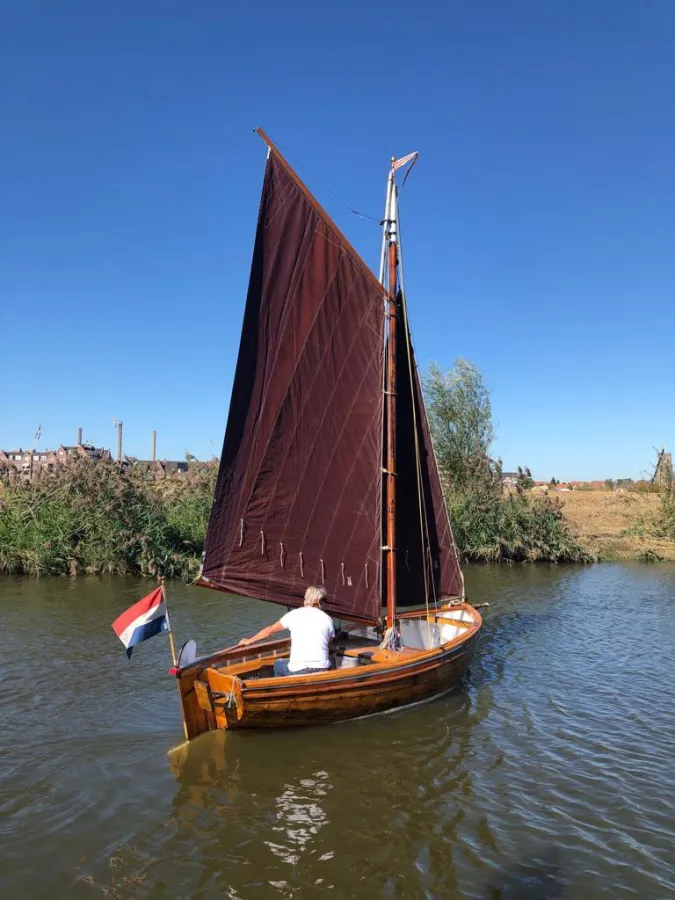 Wood Open zeilboot Spiegel Zeilsloep 15