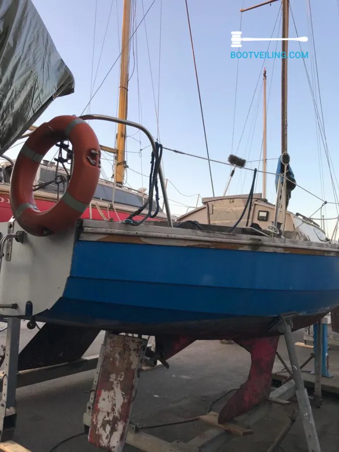 Wood Sailboat Waarschip Kwarttonner 23