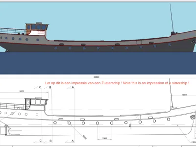 Staal Werkboot Coaster Woonschip - Werkschip Foto 1