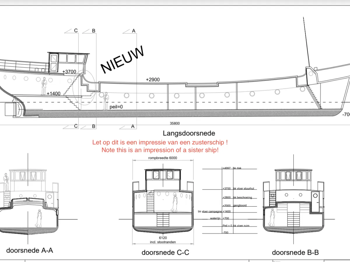 Staal Werkboot Coaster Woonschip - Werkschip