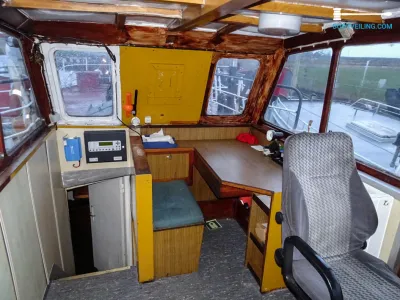 Staal Werkboot Coaster Woonschip - Werkschip Foto 9