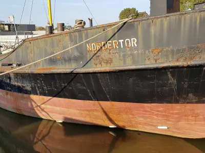 Staal Werkboot Coaster Woonschip - Werkschip Foto 35