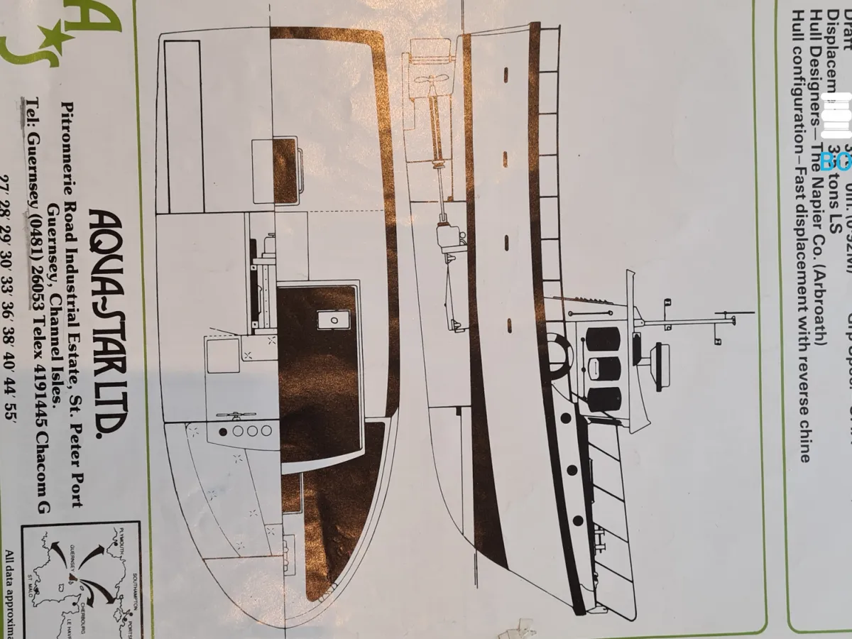 Polyester Workboat Aquastar Napier 30 Fast Fisherman