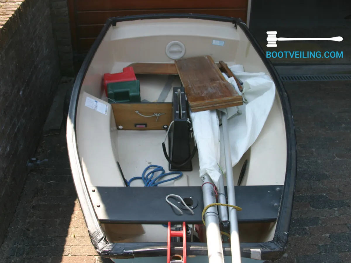 Polyester Open zeilboot Optimist 2x, + Trailer