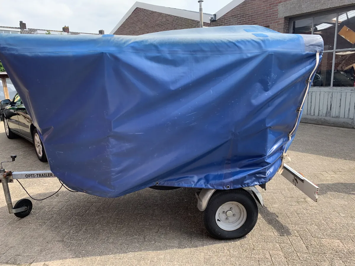 Polyester Open zeilboot Optimist 2x, + Trailer