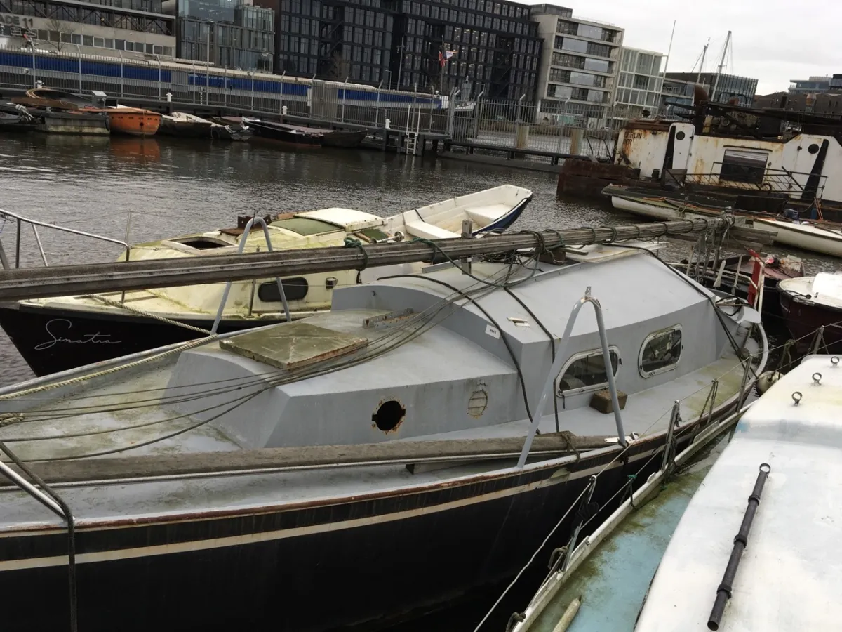 Steel Sailboat Grachtenboot Kajuitzeilboot