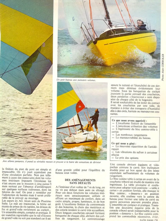 Polyester Sailboat Comar Comet 701