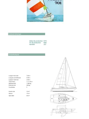 Polyester Sailboat Comar Comet 701 Photo 27