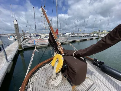 Steel Sailboat Flat-bottomed boat Skutsje Photo 13