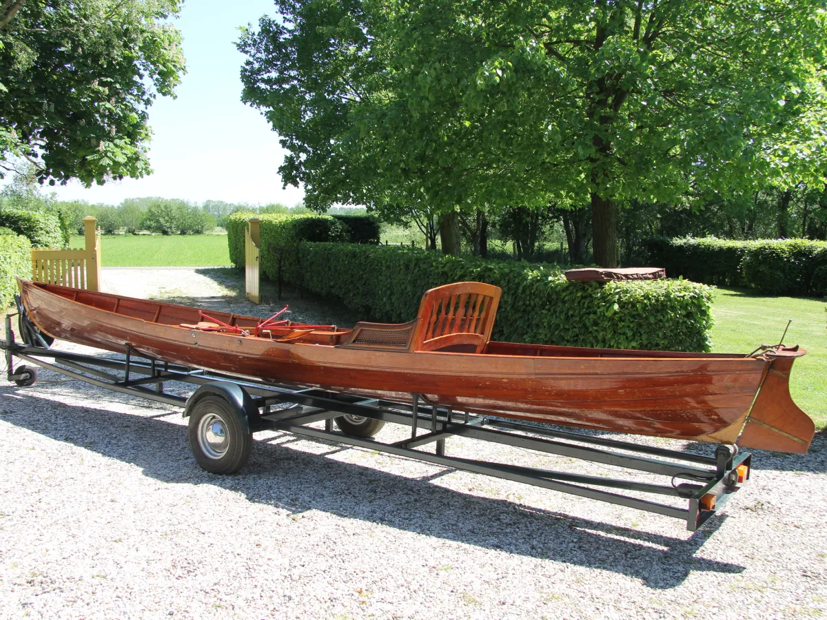 Wood Open motorboot Wherry Single