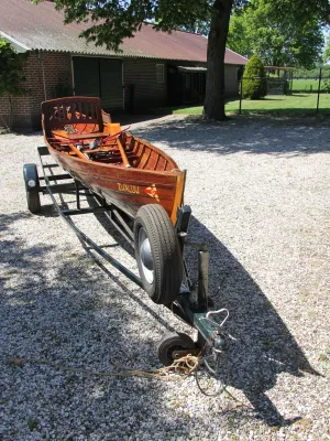 Wood Open motorboot Wherry Single Photo 3