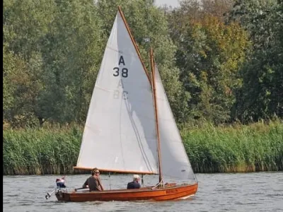 Wood Open zeilboot Jol Akkrumer Photo 1