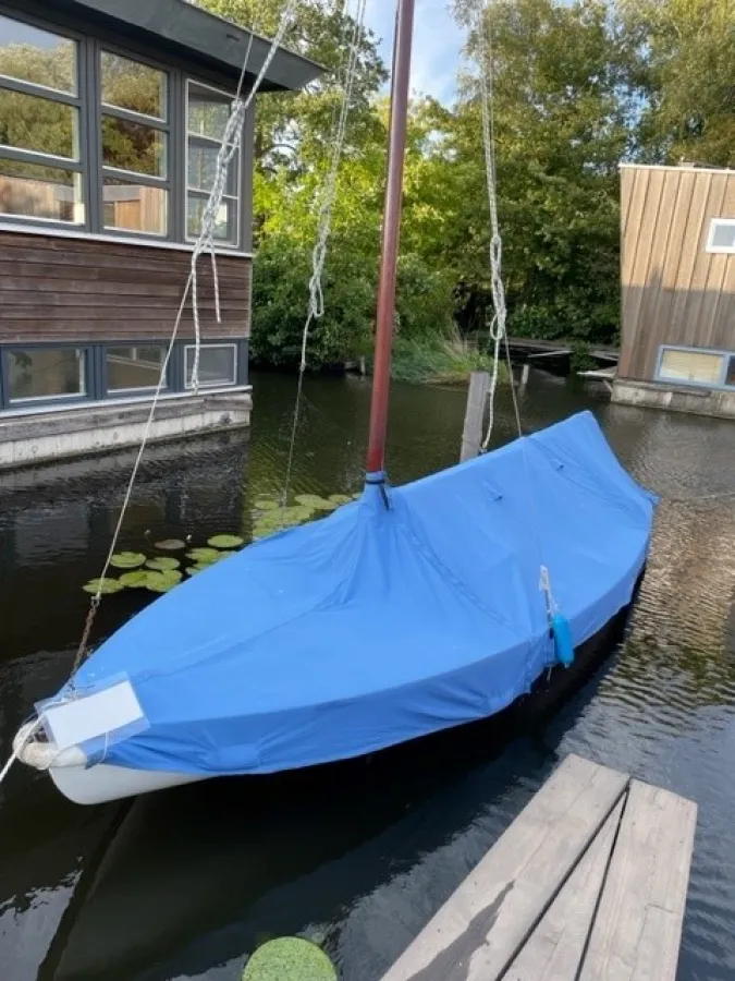 Polyester Open zeilboot Blauwe Wimpel 16m2