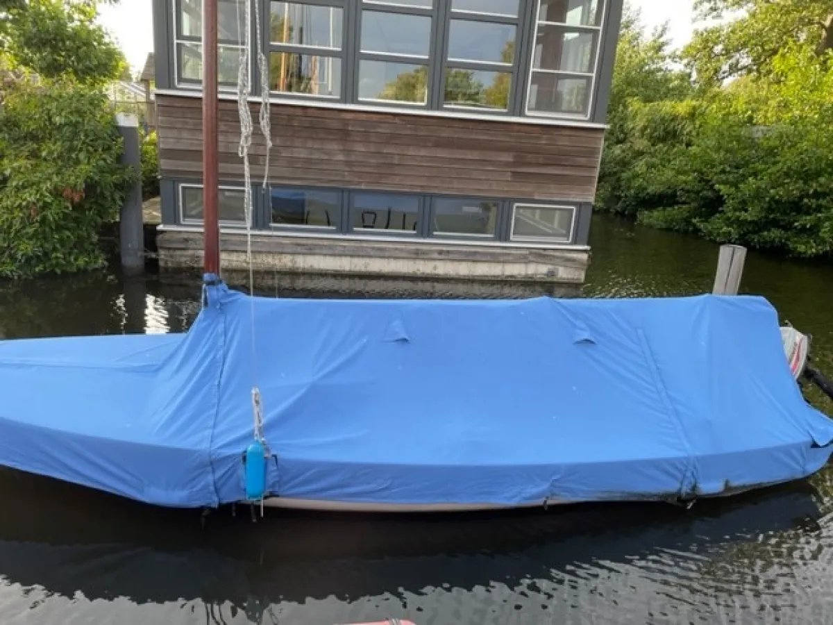 Polyester Open zeilboot Blauwe Wimpel 16m2