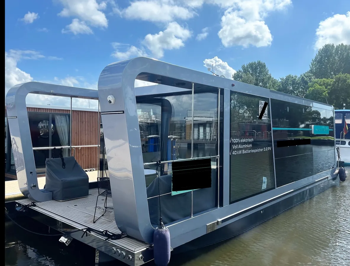 Aluminium Houseboat Perla E-vision 42 100% Electric Power, Aluminium Houseboat CE-D