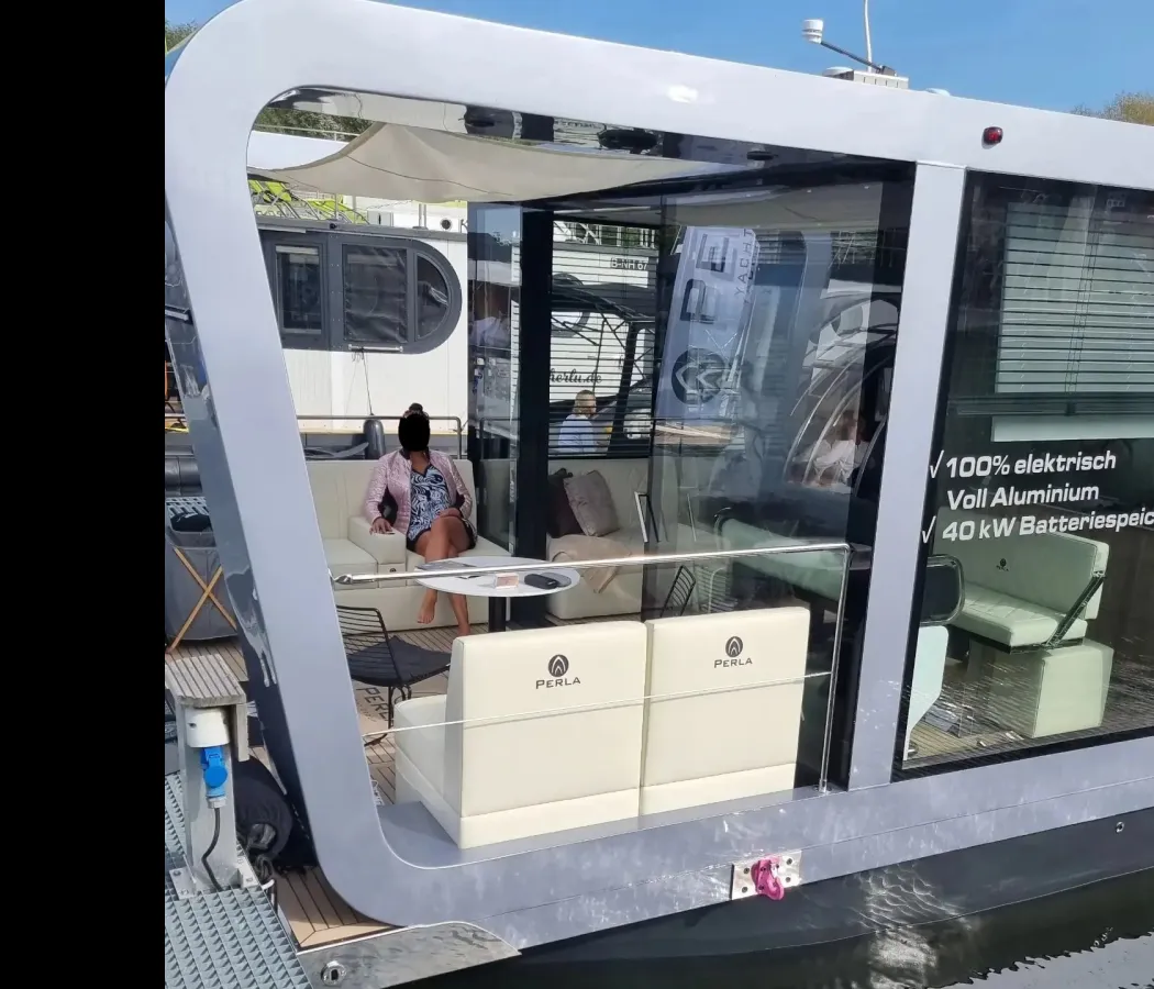 Aluminium Houseboat Perla E-vision 42 100% Electric Power, Aluminium Houseboat CE-D